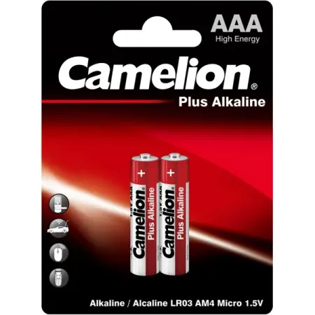 Батарейка Camelion Plus Alkaline LR03-BP2 алкалиновая LR03-BP2 AAA 2 шт.