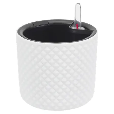 Кашпо для цветов Фасет ø15 h13.8 см v2 л с автополивом полипропилен белый