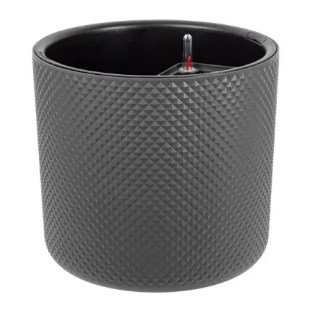 Кашпо для цветов Фасет ø36 h33 см v29 л с автополивом полипропилен графитовый