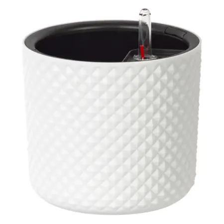 Кашпо для цветов Фасет ø18 h16.5 см v3.5 л с автополивом полипропилен белый