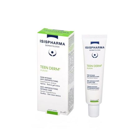Гель-крем для интенсивного ухода за проблемной кожей склонной к акне Alpha pure Teen Derm Isispharma/Исисфарма туба 30мл