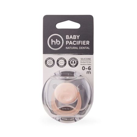 Соска-пустышка силиконовая капля с колпачком розовая 0-6 мес. Happy Baby/Хэппи Беби