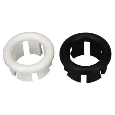 Обрамление перелива для раковины ø25 мм пластик белый/черный 2 шт.