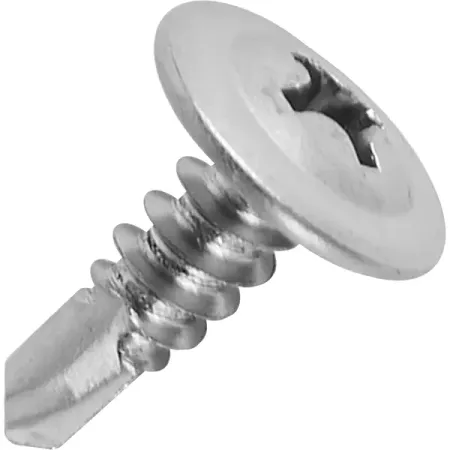 Саморезы по металлу с пресс-шайбой со сверлом нержавеющая сталь 4.2x13 32 шт.