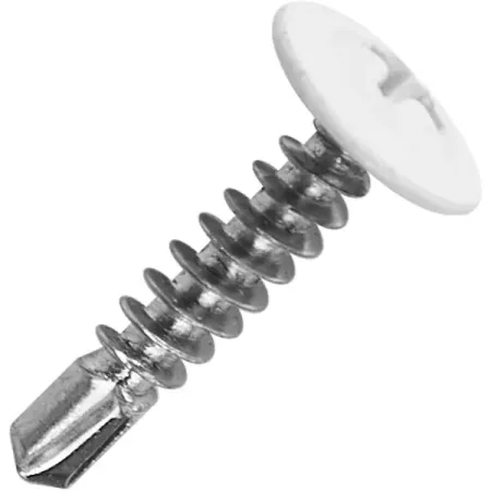 Саморезы по металлу с пресс-шайбой со сверлом оцинкованные RAL 9003 4.2x19 240 шт.