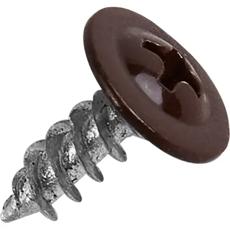 Саморезы по металлу с пресс-шайбой острые оцинкованные RAL 8017 4.2x13 320 шт.