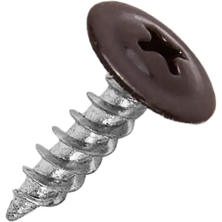 Саморезы по металлу с пресс-шайбой острые оцинкованные RAL 8017 4.2x16 28 шт.