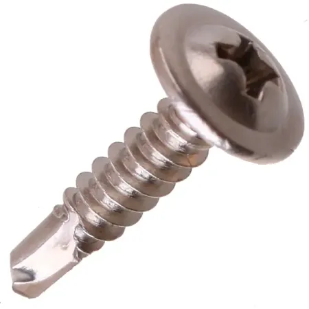 Саморезы по металлу с пресс-шайбой со сверлом нержавеющая сталь 4.2x19 24 шт.