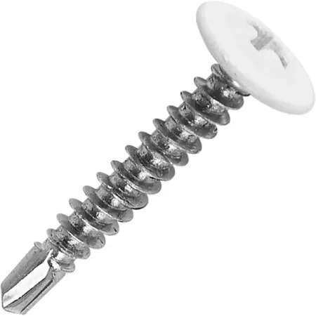 Саморезы по металлу с пресс-шайбой со сверлом оцинкованные RAL 9003 4.2x25 200 шт.