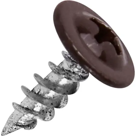 Саморезы по металлу с пресс-шайбой острые оцинкованные RAL 8017 4.2x13 32 шт.