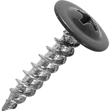 Саморезы по металлу с пресс-шайбой острые оцинкованные RAL 7024 4.2x19 24 шт.