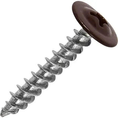 Саморезы по металлу с пресс-шайбой острые оцинкованные RAL 8017 4.2x25 200 шт.