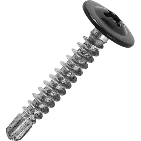 Саморезы по металлу с пресс-шайбой со сверлом оцинкованные RAL 7024 4.2x25 200 шт.