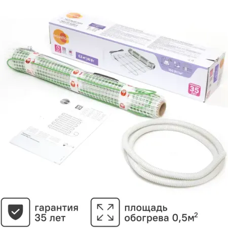 Нагревательный мат для теплого пола Equation 0.5 м2 80 Вт