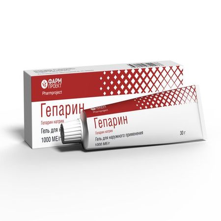 Гепарин гель для наружного применения 1000МЕ/г 30мл