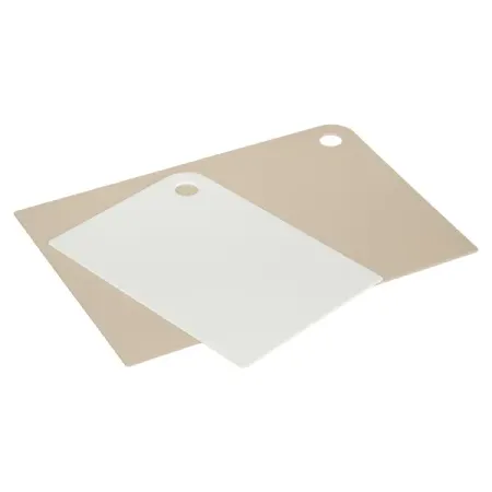 Комплект разделочных досок Homver 34.7x24.7/24.7x17.4 см пластик цвет бежевый 2 шт
