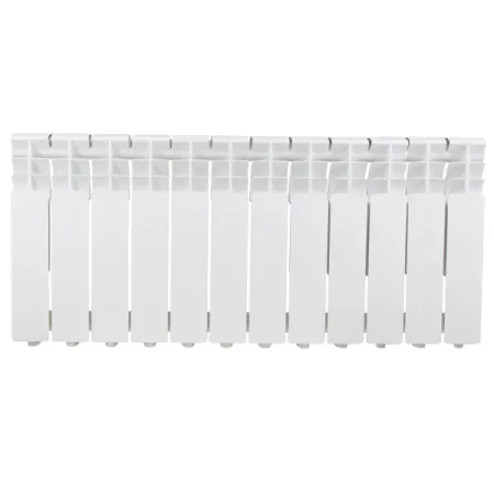 Радиатор секционный Monlan Aluminium 350/80 12 секций боковое подключение алюминий белый