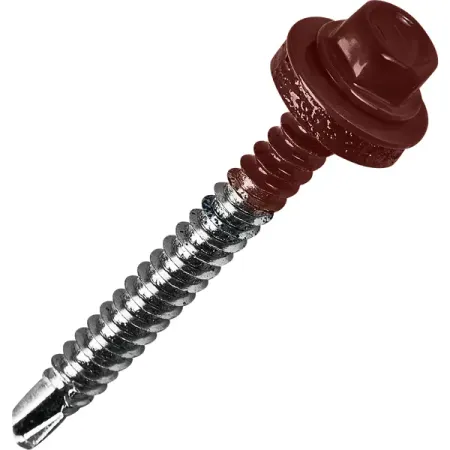 Саморезы кровельные по металлу с пресс-шайбой RAL 3005 6.3x51 40 шт.