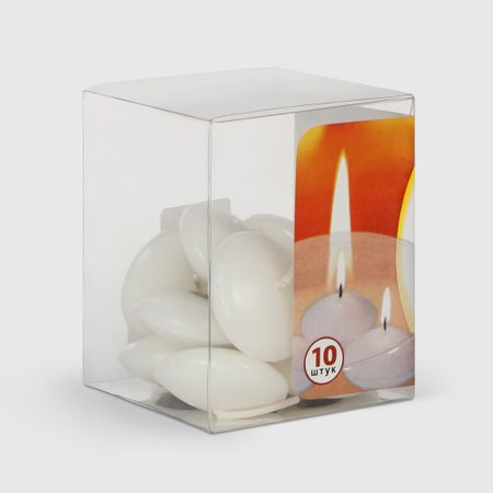 Набор плавающих свечей Home Interiors блистер белый 10 шт чайных свечей жасмин белый 10 шт 18х8