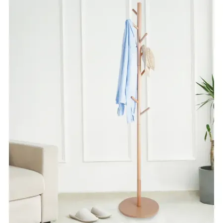 Вешалка напольная Vidage Чикола 36x176x36 см дерево цвет береза золотая напольная вешалка для полотенец frunnshy