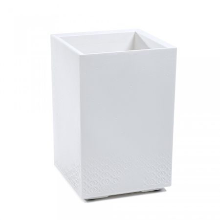 Кашпо на колесах с с дренажной системой Lamela Karo 40x40h60 белый