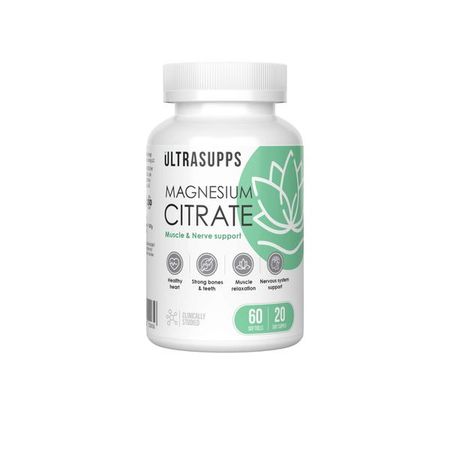 Магний цитрат UltraSupps/Ультрасаппс капсулы мягкие 60шт