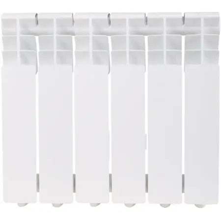 Радиатор секционный Monlan Aluminium 350/80 6 секций боковое подключение алюминий белый