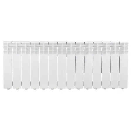 Радиатор секционный Monlan Aluminium 350/80 14 секций боковое подключение алюминий белый