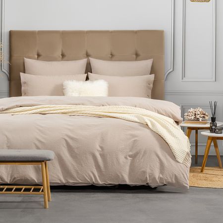 Комплект постельного белья Prime Prive Смоген Двуспальный кинг сайз бежевый