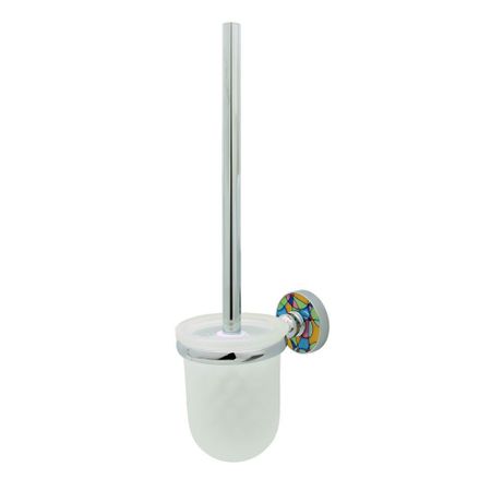 Ершик для унитаза WasserKraft Diemel подвесной стекло/металл хром (K-2227)