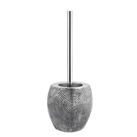 Ершик для унитаза WasserKraft Eider напольный металл/полирезин хром (K-33327)