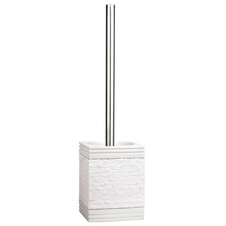 Ершик для унитаза WasserKraft Main напольный металл/полирезин хром/белый (K-4727)