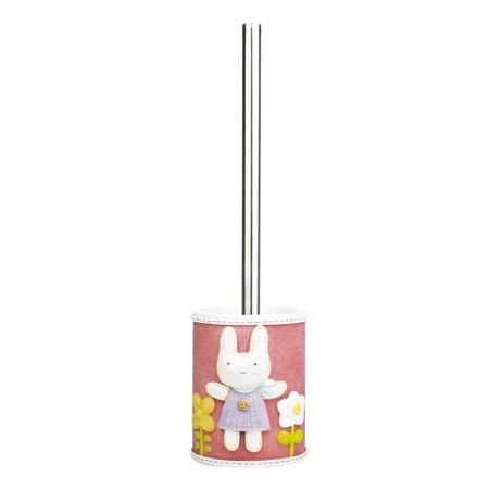 Ершик для унитаза WasserKraft Ammer напольный металл/полирезин розовый (K-6427)