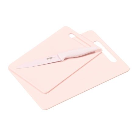 Набор разделочные доски и нож Kesper розового цвета 3049-2 24х15х0,5/29х19,5х0,5 /12,5 см