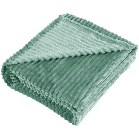 Плед Line 150x200 см велсофт цвет светло-зеленый Cactus 3