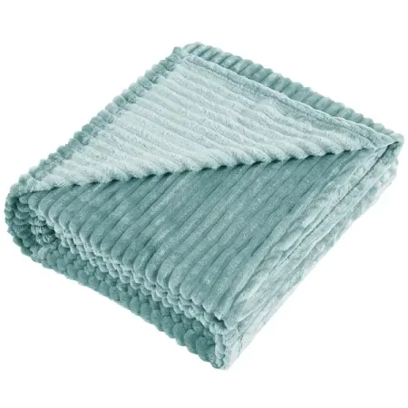 Плед Line 150x200 см велсофт цвет голубой Celadone 4