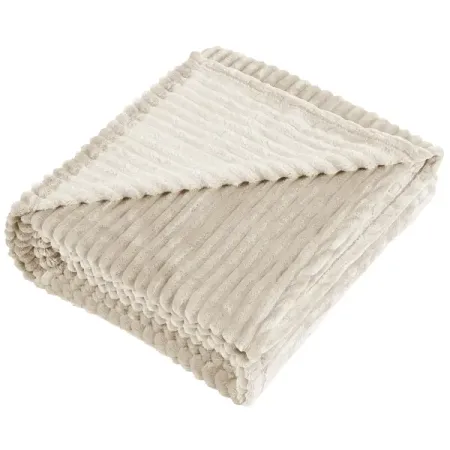 Плед Line 150x200 см велсофт цвет бежевый Paper 1