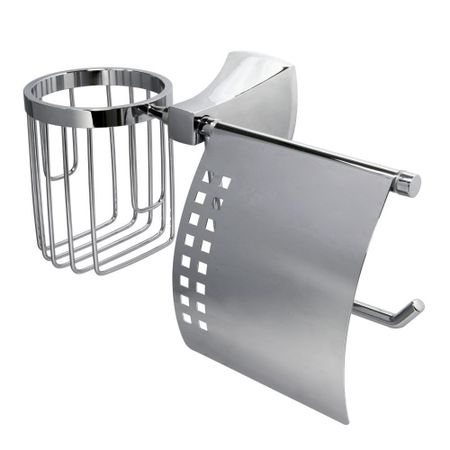 Держатель для туалетной бумаги WasserKraft Wern с крышкой металл/пластик хром (K-2559)