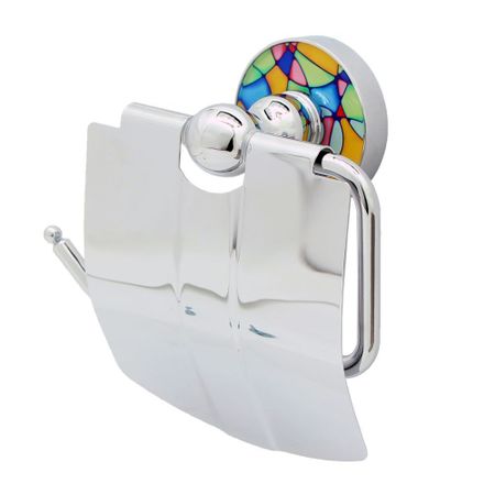 Держатель для туалетной бумаги WasserKraft Diemel с крышкой металл/пластик хром (K-2225)