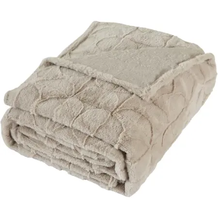 Плед Shapes 140x200 см велсофт цвет кремовый полиэстер хлопковый плед бохо