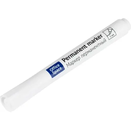Маркер перманентный Office Space белый 5 мм