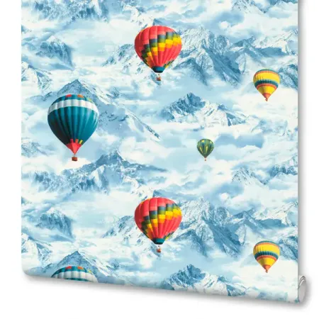 Обои флизелиновые Артекс Воздушные шары синие 1.06 м 10975-03 ярко розовые фольгированные шары microplush