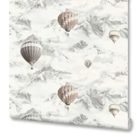 Обои флизелиновые Артекс Воздушные шары серые 1.06 м 10975-01