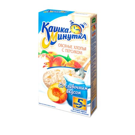 Кашка-Минутка Кунцево с персиком 5х37 г, 185 г