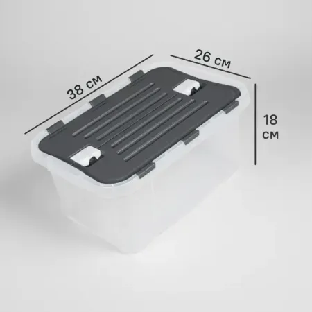 Контейнер для хранения Leon 38x18x26 см полипропилен tetp сумки для хранения одежды 10 шт