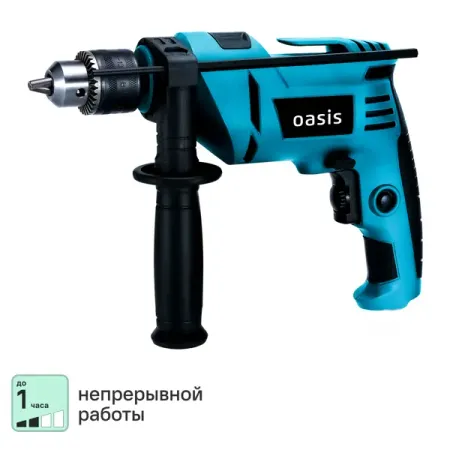 Дрель-шуруповерт сетевая ударная Oasis DU-71, 710 Вт дрель ударная hanskonner hid21100ds 1000вт