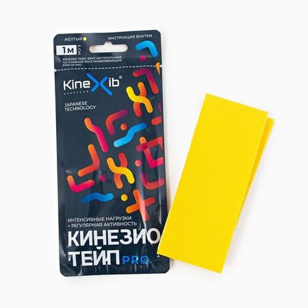Тейп кинезио адгезивный восстанавливающий нестерильный желтый Pro Kinexib 1м х 5см