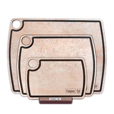 Набор разделочный досок ComposeEat композитный на подставке порфир кремовый 3 предмета