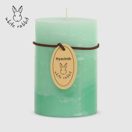 Свеча ароматическая трехцветная White Rabbit цветок тропического дерева 7х10 см