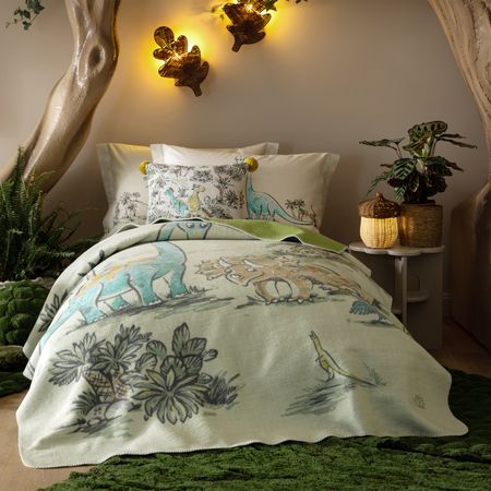 Плед Togas Динно бежевый/зеленый 150х200 см